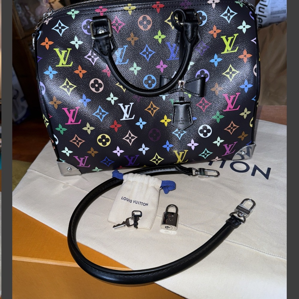 Louis Vuitton Multicolor Murakami Speedy 30 20th Anniversary NWOT